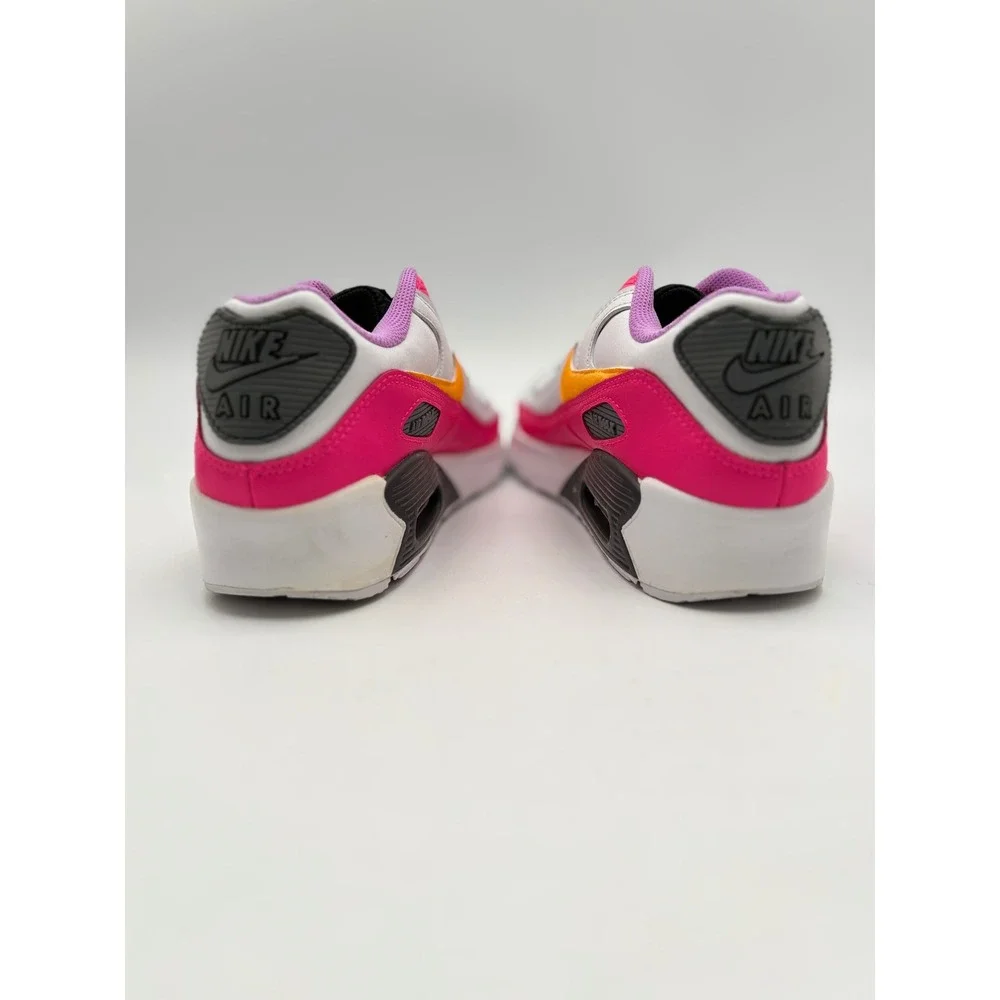 Nike Air Max 90 White Pink Orange DM8685-100 Mens 6Y Womens 7.5 Sneaker